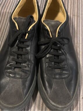 Common Projects Black Leather and Suede Sneakers
